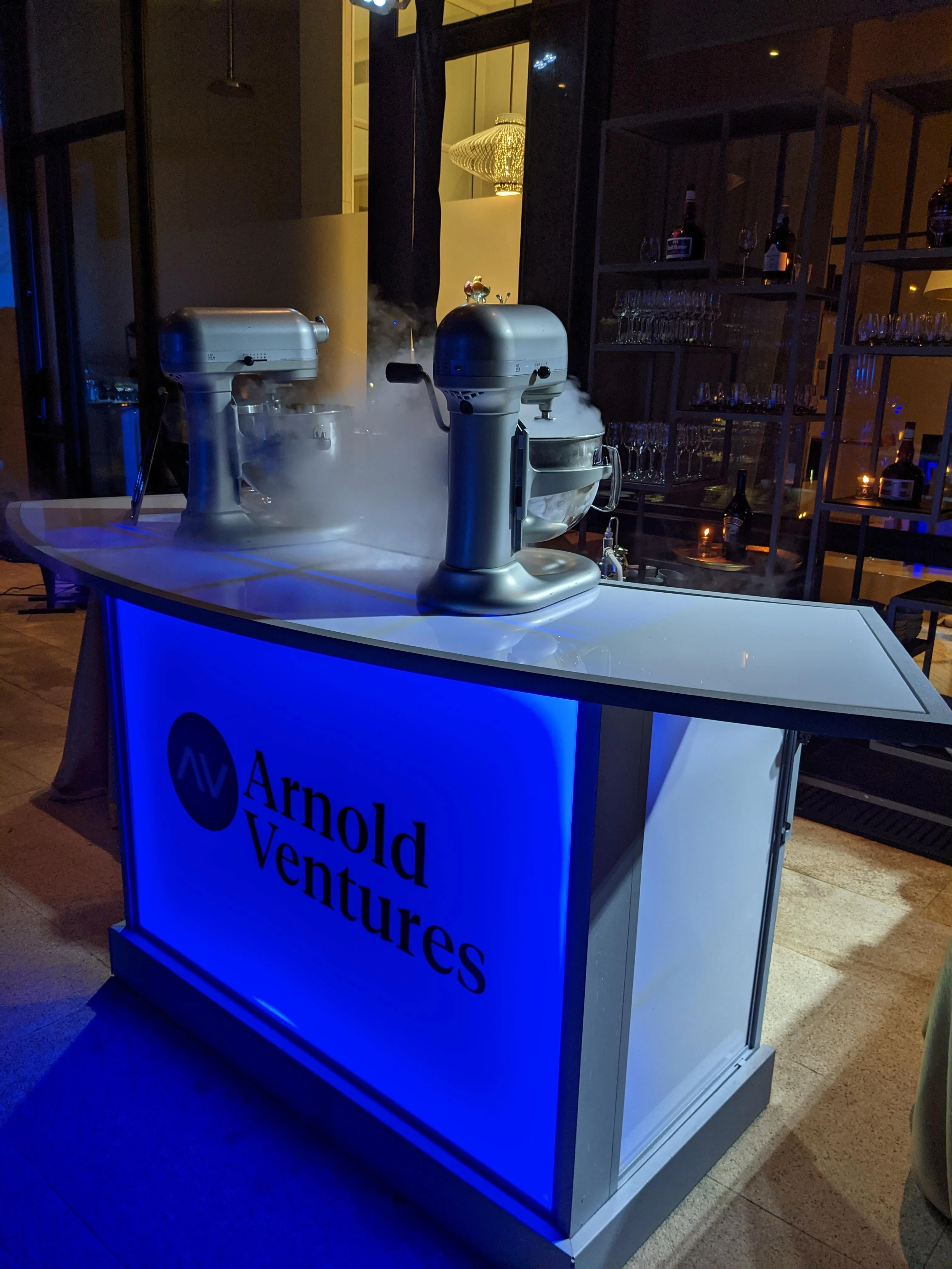 Branded Glow Bar for corporate event catering